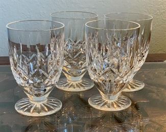 4pc Waterford Crystal Footed Juice Glasses	4in H x 2.5in Diameter