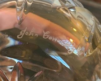 Waterford Crystal Glenmede Vanity / Dresser Jar John Connolly Signed	3.24in H x 3.75in Diameter	