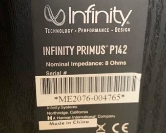 Infinity Primus P142 Speakers w/ Stands PAIR	10x6x6.5in	