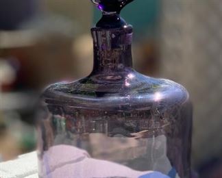 Vintage Blenko 5816s8in Decanter Purple Wayne Husted Husted	8in H x 5in Diameter	