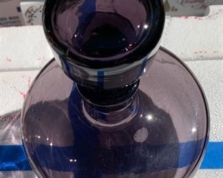Vintage Blenko 5816s8in Decanter Purple Wayne Husted Husted	8in H x 5in Diameter	
