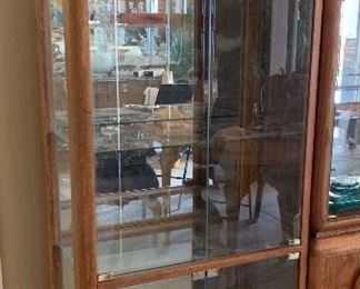 Oak & Glass 4 Piece Display Shelf/Sideboard	76x115x16in	HxWxD