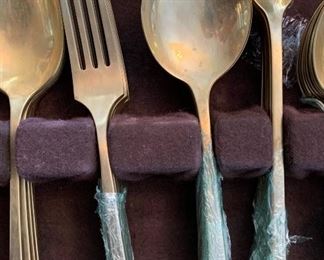 68pc Dirilyte Gold-Hued Flatware Set	