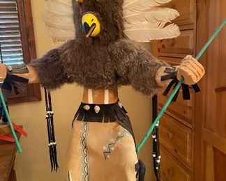 Navajo Kachina Doll Owl Signed Virginia Begay	33in tall	