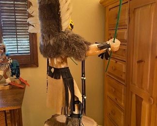 Navajo Kachina Doll Owl Signed Virginia Begay	33in tall	