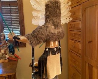 Navajo Kachina Doll Owl Signed Virginia Begay	33in tall	