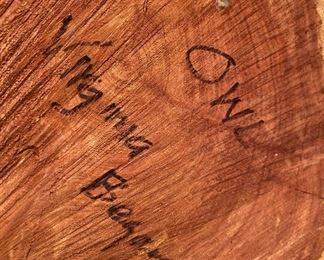 Navajo Kachina Doll Owl Signed Virginia Begay	33in tall	