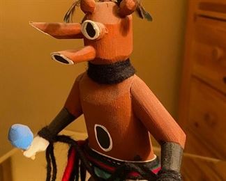 Kachina Doll Mud Head Signed B.R	10in tall	