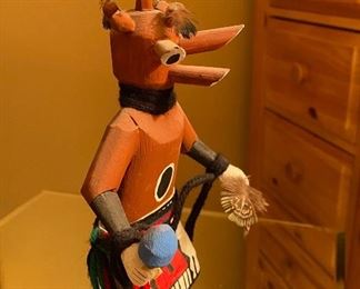 Kachina Doll Mud Head Signed B.R	10in tall	