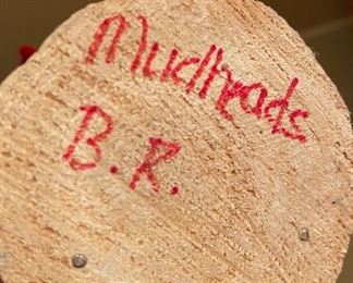 Kachina Doll Mud Head Signed B.R	10in tall	