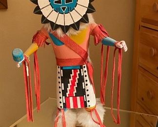 Kachina Doll sunface signed S. Charlie	15in tall	