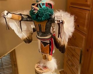 Kachina Doll Eagle Dancer Signed J. Yaz	11in tall	