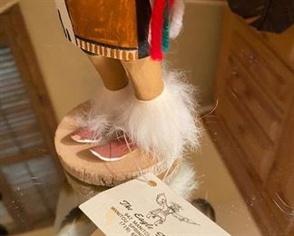 Kachina Doll Eagle Dancer Signed J. Yaz	11in tall	