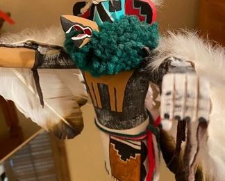 Kachina Doll Eagle Dancer Signed J. Yaz	11in tall	