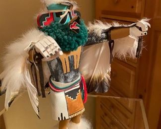 Kachina Doll Eagle Dancer Signed J. Yaz	11in tall	