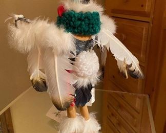 Kachina Doll Eagle Dancer Signed J. Yaz	11in tall	