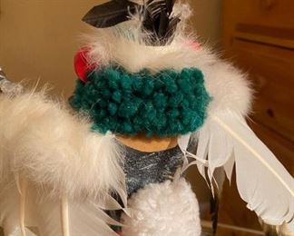 Kachina Doll Eagle Dancer Signed J. Yaz	11in tall	