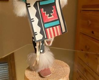 Kachina Doll White Bear Signed El Fulargo	14.5in tall	