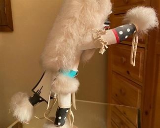Kachina Doll White Bear Signed El Fulargo	14.5in tall	