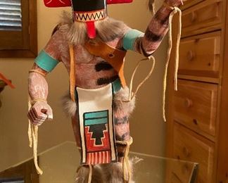 Kachina Doll Left Handed Signed Diego	13in tall	