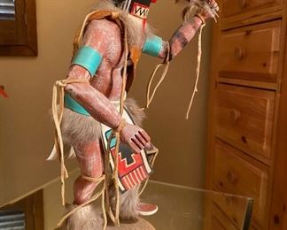 Kachina Doll Left Handed Signed Diego	13in tall	