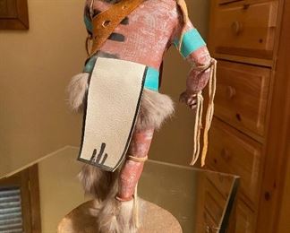 Kachina Doll Left Handed Signed Diego	13in tall	