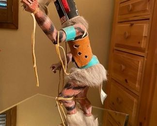 Kachina Doll Left Handed Signed Diego	13in tall	