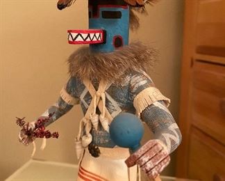 Kachina Doll Signed	11in tall	