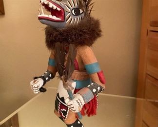 Kachina Doll Wolf Face	10in tall	