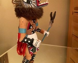 Kachina Doll Wolf Face	10in tall	