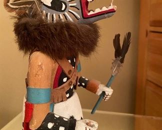 Kachina Doll Wolf Face	10in tall	