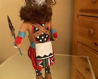 Kachina Doll Wolf Face	10in tall	