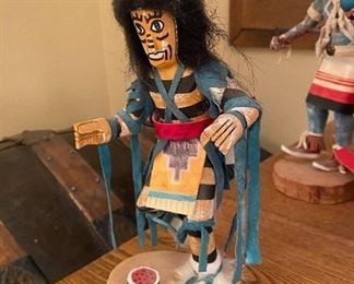 Kachina Doll Clown Kachina Signed B. Wats	8.5in tall	