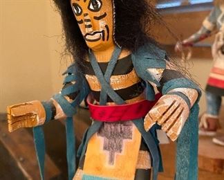 Kachina Doll Clown Kachina Signed B. Wats	8.5in tall	