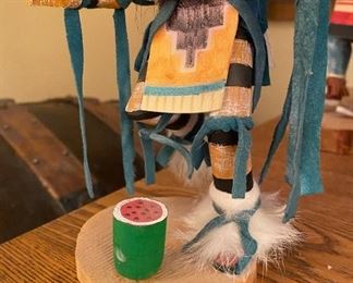 Kachina Doll Clown Kachina Signed B. Wats	8.5in tall	