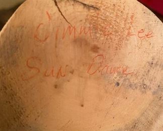 Kachina Doll Sun Dancer Signed C.Lee	7in tall	