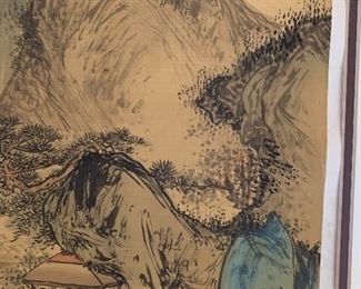#2 Japanese Silk Painting Landscape	18x22x1.5in	HxWxD