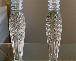2pc Waterford Crystal 10in Bethany Candlesticks PAIR	10in H	