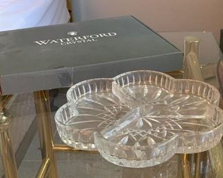 Waterford Crystal Lismore 3 Part Clover Dish in Box	1.5x9.5x9.5in	HxWxD
