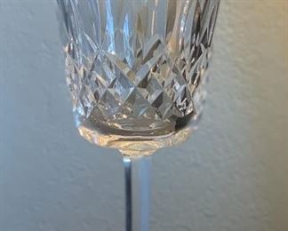 8pc Waterford Crystal Lismore 10oz Goblets	7in H 10 oz	
