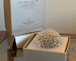 Waterford Crystal Time Square Star of Hope Paperweight 2000	3in Diameter	