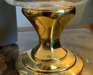 Waterford Crystal & Brass Belmont Hurricane John Connolly	7.5in H x 4in Diameter	