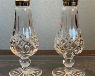 Waterford Crystal Lismore Footed Salt & Pepper Shakers	6.25in H	