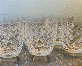 6pc Waterford Powerscourt Old Fashioned Whiskey Tumblers Glasses	3.5in H x 3in Diameter at top	