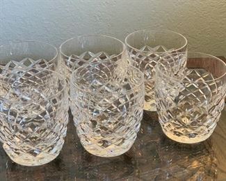 6pc Waterford Powerscourt Old Fashioned Whiskey Tumblers Glasses	3.5in H x 3in Diameter at top	