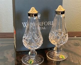 Waterford Crystal Lismore Footed Salt & Pepper Shakers	6.25in H	