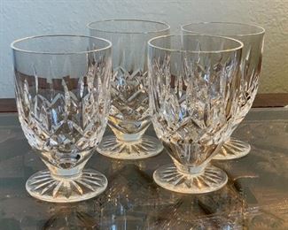 4pc Waterford Crystal Footed Juice Glasses	4in H x 2.5in Diameter	