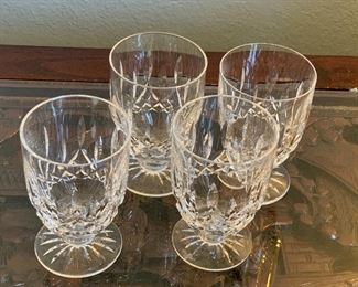 4pc Waterford Crystal Footed Juice Glasses	4in H x 2.5in Diameter	