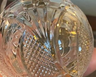 Waterford Crystal Christmas Ornament Ball	3in Diameter	