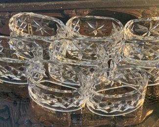 8pc Waterford Crystal ALANA OVAL NAPKIN RINGS	1.5x2.75x1.5	